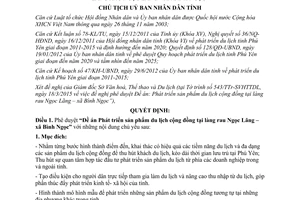 Quyết định 971/QĐ-UBND 2015 Phát triển sản phẩm du lịch làng rau Ngọc Lãng Bình Ngọc Phú Yên