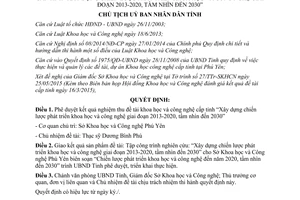 Quyết định 974/QĐ-UBND 2015 kết quả nghiệm thu đề tài khoa học và công nghệ cấp Phú Yên