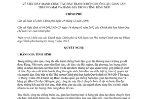 Nghị quyết 41/NQ-CP 2015 đấu tranh chống buôn lậu gian lận thương mại hàng giả trong tình hình mới