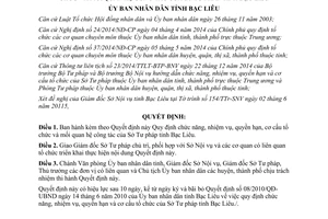 Quyết định 12/2015/QĐ-UBND cơ cấu tổ chức mối quan hệ công tác Sở Tư pháp Bạc Liêu