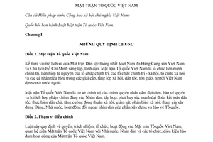 Luật Mặt trận tổ quốc Việt Nam 2015