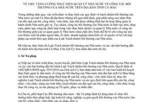 Chỉ thị 09/CT-UBND 2015 thực hiện quản lý nhà nước về công tác bồi thường của nhà nước Cà Mau