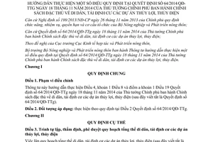 Thông tư 22/2015/TT-BNNPTNT hướng dẫn Chính sách về di dân tái định cư các dự án thủy lợi thủy điện