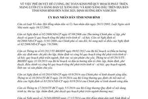 Quyết định 561/QĐ-UBND 2015 Quy hoạch mạng lưới cửa hàng bán lẻ xăng dầu kho xăng dầu Ninh Bình