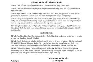 Quyết định 09/2015/QĐ-UBND Chức năng nhiệm vụ quyền hạn cơ cấu tổ chức Ban Dân tộc Yên Bái