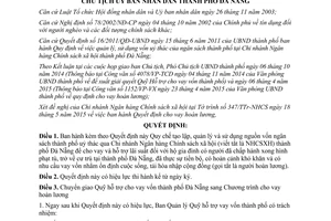 Quyết định 4279/QĐ-UBND 2015 Quy chế cho vay hoàn lương Đà Nẵng