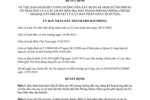 Quyết định 1286/QĐ-UBND 2015 hướng dẫn xây dựng Kế hoạch ứng phó sự cố tràn dầu Hải Phòng