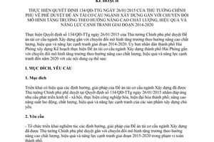 Kế hoạch 3229/KH-UBND 2015 tái cơ cấu ngành Xây dựng nâng cao năng lực cạnh tranh Hải Phòng