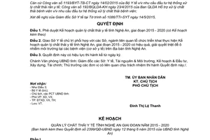 Quyết định 2399/QĐ-UBND.ĐTXD 2015 Kế hoạch quản lý chất thải y tế Nghệ An 2015 2020