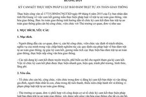 Hướng dẫn 01/HD-BATGT 2015 đảm bảo trật tự an toàn giao thông do Ban An toàn giao thông Hà Giang