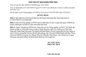 Quyết định 2018/QĐ-UBND 2015 kế hoạch phát triển thủy sản Bình Định