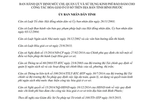 Quyết định 15/2015/QĐ-UBND mức chi quản lý sử dụng kinh phí công tác hòa giải ở cơ sở Bình Phước