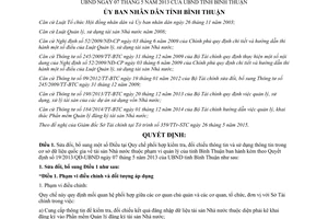 Quyết định 24/2015/QĐ-UBND sửa đổi Quy chế đối chiếu thông tin về tài sản Nhà nước Bình Thuận