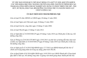 Quyết định 2735/QĐ-UBND 2015 Thu hút bồi dưỡng tài năng trẻ nguồn nhân lực chất lượng cao Hà Nội