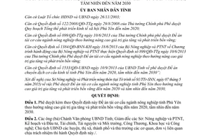 Quyết định 1008/QĐ-UBND 2015 tái cơ cấu ngành nông nghiệp nâng cao giá trị gia tăng Phú Yên