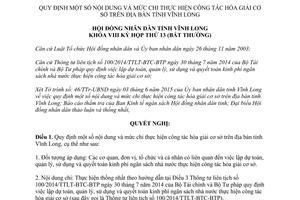 Nghị quyết 134/2015/NQ-HĐND mức chi thực hiện công tác hòa giải cơ sở Vĩnh Long