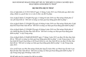 Quyết định 1092/QĐ-BTP 2015 tổng kết Đổi mới và nâng cao hiệu quả hoạt động giám định tư pháp