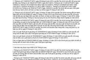 Văn bản hợp nhất 16/VBHN-BTC hợp nhất Thông tư hướng dẫn Luật Thuế và Nghị định 209/2013/NĐ-CP