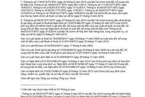 Văn bản hợp nhất 17/VBHN-BTC 2015 hợp nhất Thông tư hướng dẫn hóa đơn bán hàng cung ứng dịch vụ