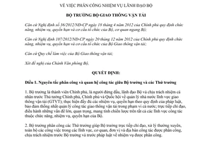 Quyết định 2179/QĐ-BGTVT 2015 phân công nhiệm vụ lãnh đạo Bộ