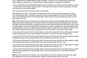 Thông tư 22/2015/TT-BLĐTBXH quy định chương trình khung trình độ trung cấp nghề cao đẳng nghề