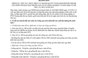 Hướng dẫn 1854/HDLS-STC-SNN&PTNT trình tự thanh quyết toán kinh phí hỗ trợ ứng phó hạn hán Bình Định 2015