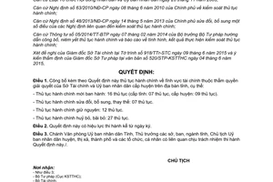 Quyết định 572/QĐ-UBND-HC 2015 công bố thủ tục hành chính lĩnh vực tài chính Đồng Tháp