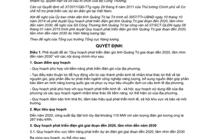 Quyết định số 6185/QĐ-BCT 2015 Quy hoạch phát triển điện gió Quảng Trị 2020 2030