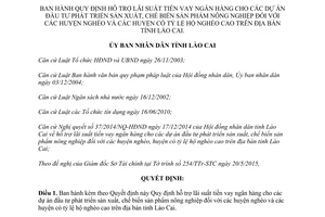 Quyết định 28/2015/QĐ-UBND hỗ trợ lãi suất vay ngân hàng dự án đầu tư sản xuất huyện nghèo Lào Cai