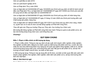 Thông tư 23/2015/TT-BNNPTNT cải tạo môi trường chăn nuôi nuôi trồng thủy sản