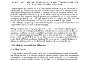 Chỉ thị 07/2015/CT-UBND bảo vệ hành lang an toàn công trình lưới điện cao áp Bình Phước