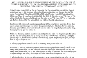 Thông báo 205/TB-VPCP 2015 thực hiện tin học hóa trong bảo hiểm y tế