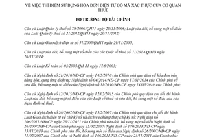 Quyết định 1209/QĐ-BTC 2015 thí điểm sử dụng hóa đơn điện tử có mã xác thực của cơ quan thuế