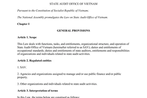 Law No. 81/2015/QH13 State audit office of Vietnam