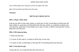 Luật kiểm toán nhà nước 2015