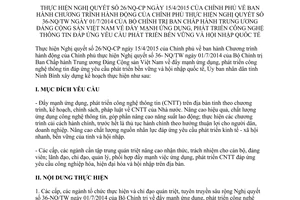 Kế hoạch 47/KH-UBND 2015 phát triển công nghệ thông tin đáp ứng yêu cầu phát triển bền vững Ninh Bình