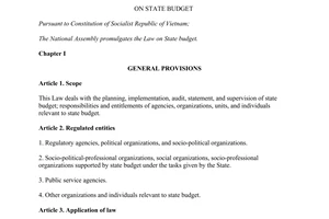 Law on state budget 2015