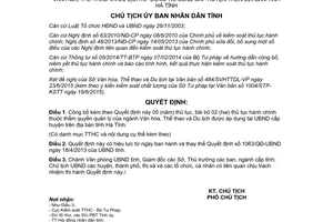 Quyết định 2468/QĐ-UBND 2015 thủ tục hành chính ngành Văn hóa Thể thao và Du lịch Hà Tĩnh