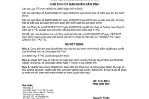 Quyết định 2505/QĐ-UBND 2015 công bố thủ tục hành chính Sở Khoa học Công nghệ Hà Tĩnh