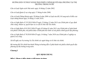 Thông tư 100/2015/TT-BTC phát hành trái phiếu chính quyền địa phương thị trường trong nước