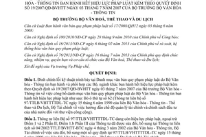 Quyết định 2240/QĐ-BVHTTDL 2015 đính chính Danh mục văn bản quy phạm pháp luật hết hiệu lực