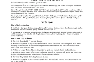 Quyết định 34/2015/QĐ-UBND chức năng nhiệm vụ quyền hạn cơ cấu tổ chức Ban Dân tộc Nghệ An