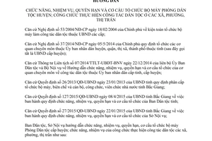 Hướng dẫn 174/HDLN-BDT-SNV 2015 chức năng quyền hạn Phòng Dân tộc cấp huyện Bắc Giang