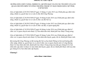 Thông tư liên tịch 22/2015/TTLT-BCT-BNV cơ cấu tổ chức cơ quan chuyên môn về công thương