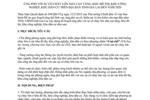 Kế hoạch 2646/KH-UBND 2015 ứng phó cháy lớn nhà cao tầng đô thị khu công nghiệp khu dân cư Gia Lai