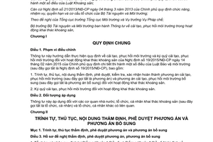 Thông tư 38/2015/TT-BTNMT cải tạo phục hồi môi trường trong hoạt động khai thác khoáng sản