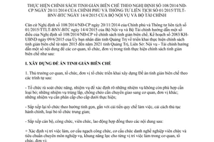 Hướng dẫn 303/HDLS-SNV-STC thực hiện chính sách tinh giản biên chế Quảng Trị 2015