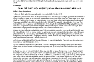 Thông tư 102/2015/TT-BTC hướng dẫn xây dựng dự toán ngân sách nhà nước 2016