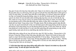 Công văn 2100/LĐTBXH-KHTC 2015 phần mềm Quản lý tài chính trợ cấp ưu đãi người có công