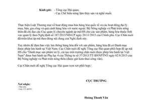 Công văn 692/CN-KHTC 2015 áp mã HS danh mục quản lý chuyên ngành của Bộ Nông nghiệp